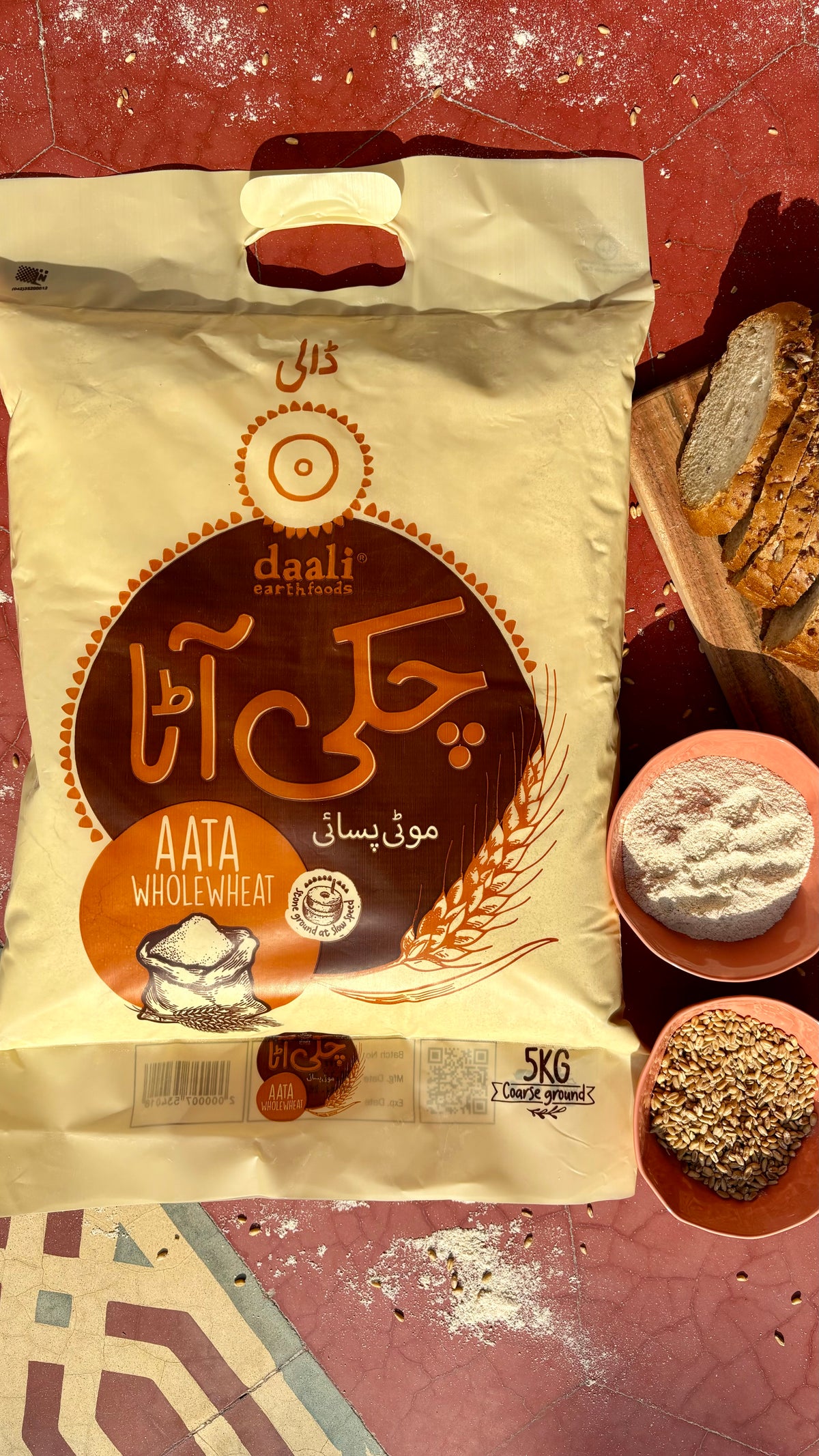 Aatqa Api Whole Wheat Aata (Coarse Ground) – Daali Earthfoods
